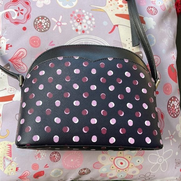 Kate Spade Payton Dome Crossbody with Fiesta Dot Black Multi - Picture 11 of 16